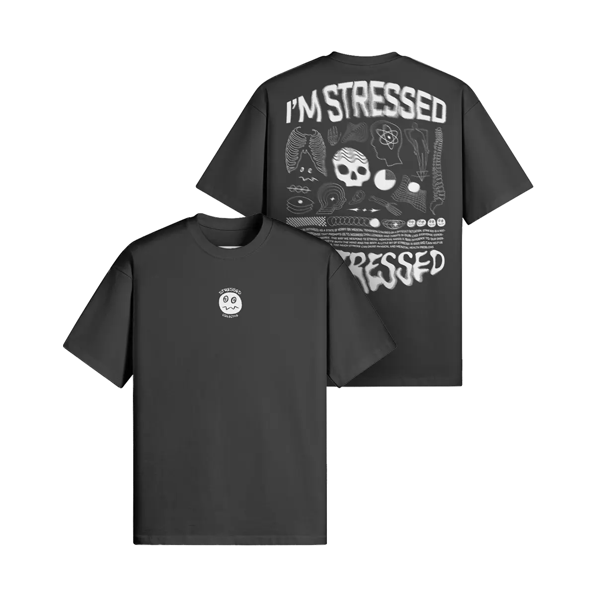 White Circle Face Logo T-Shirt PODpartner