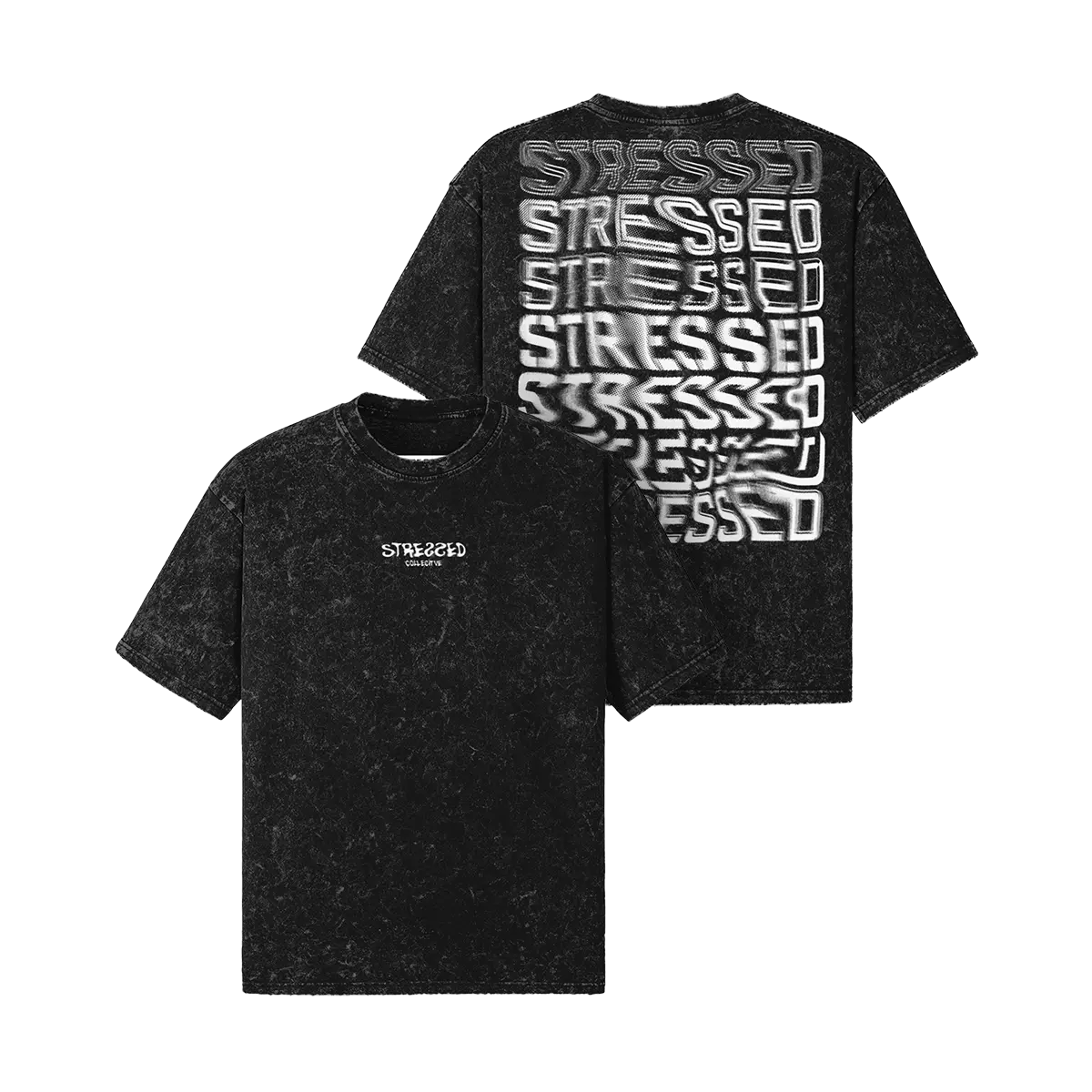 Repeating Stressed Snow Wash T-Shirt PODpartner