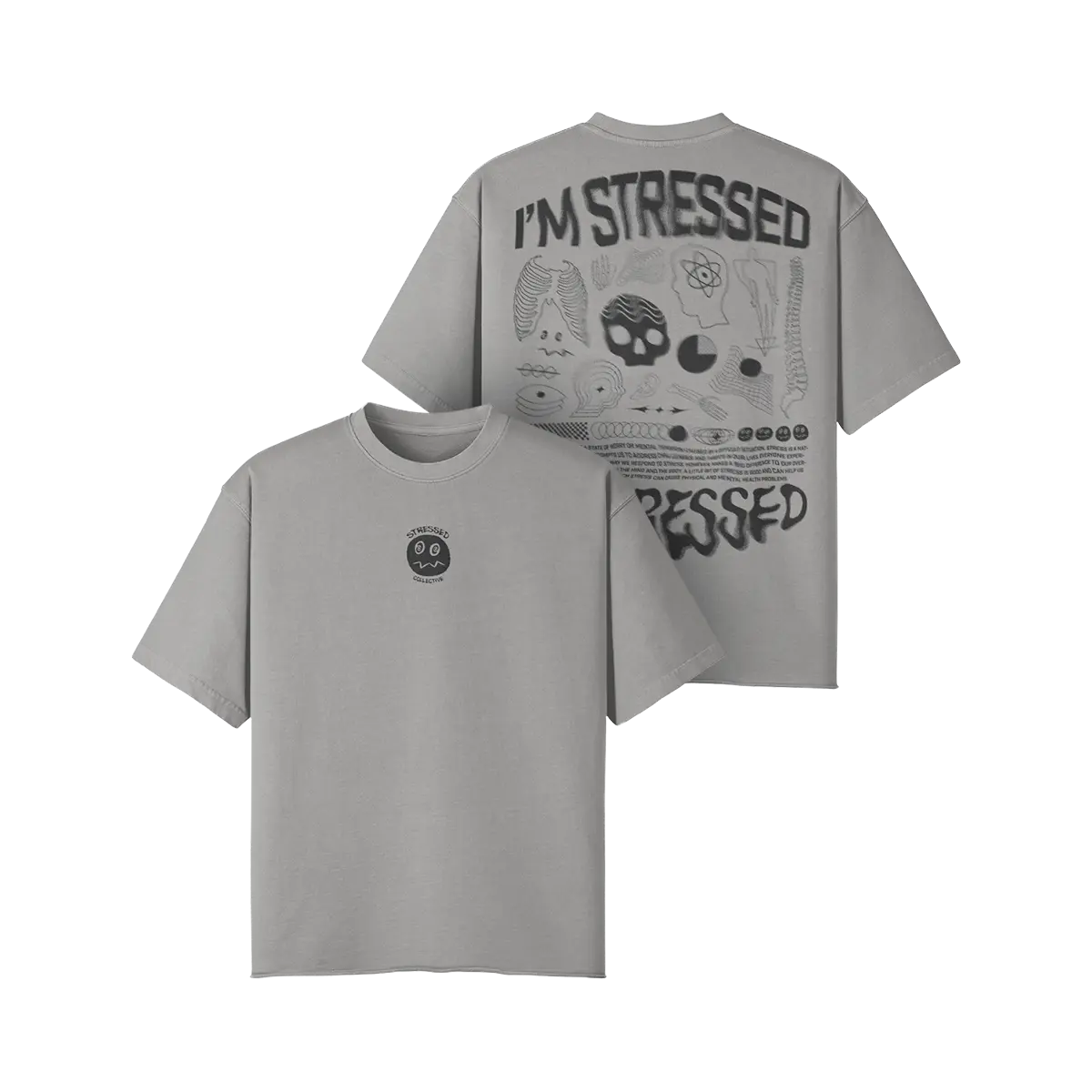 Black Circle Face Logo T-Shirt PODpartner