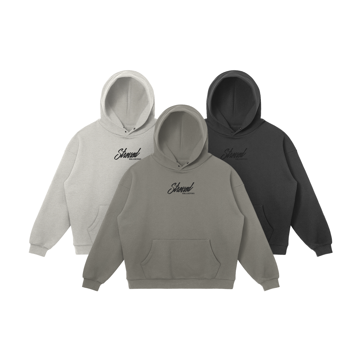 Stitched Script Logo Snap Hoodie PODpartner