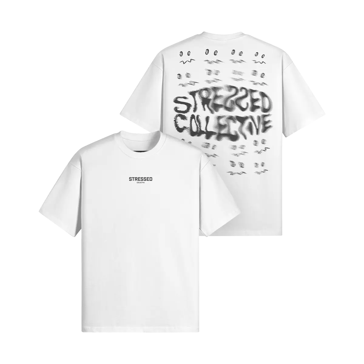 Repeating Stressed Face T-Shirt PODpartner