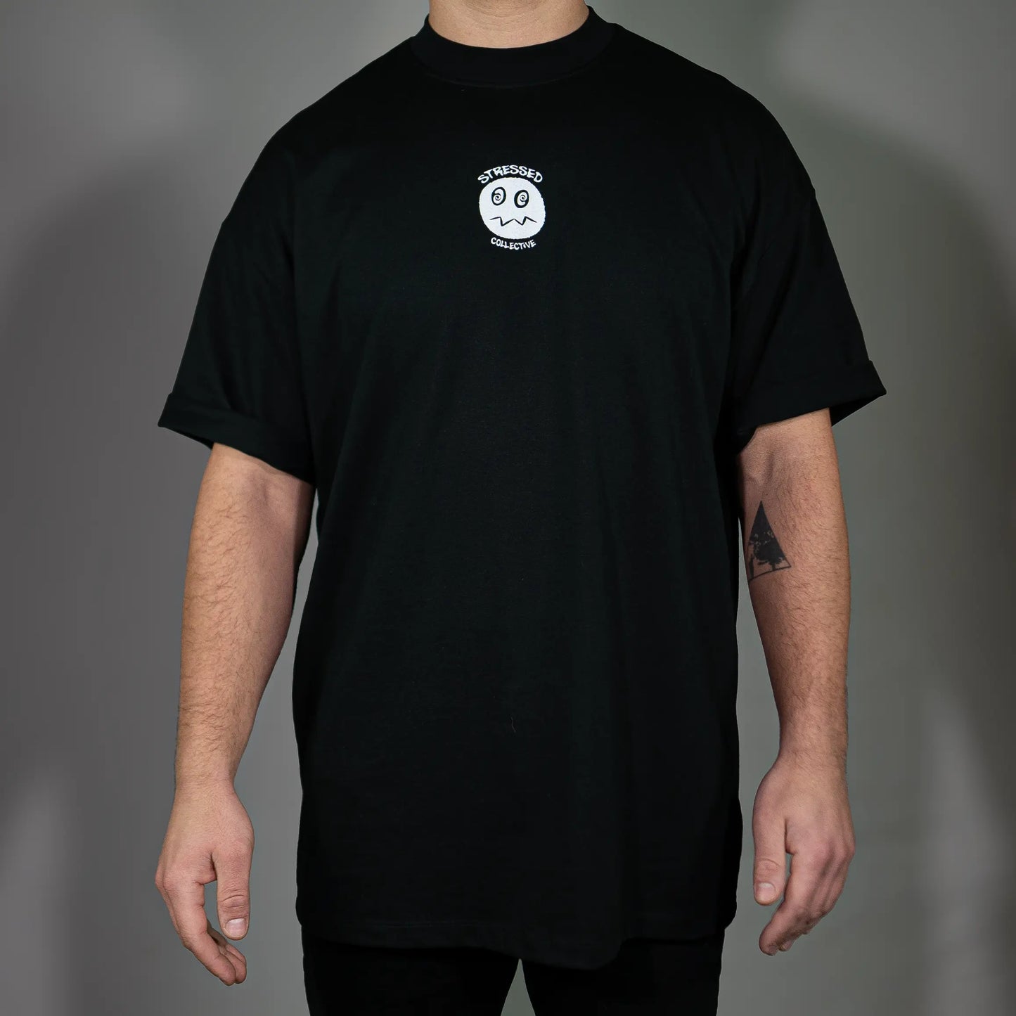 White Circle Face Logo T-Shirt PODpartner