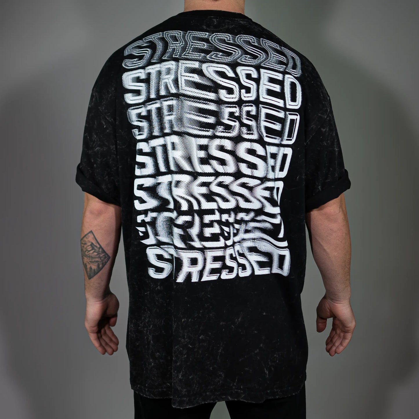 Repeating Stressed Snow Wash T-Shirt PODpartner