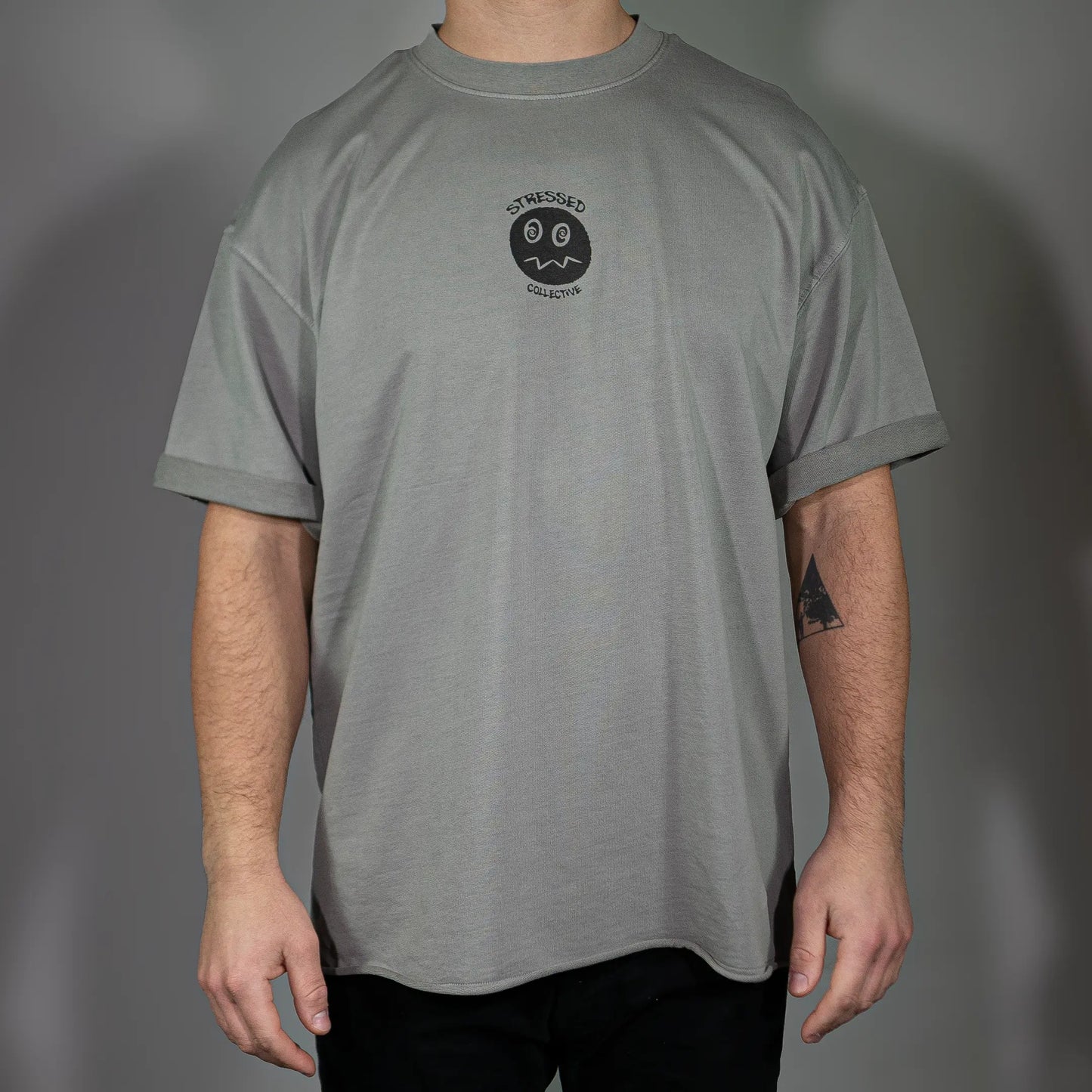 Black Circle Face Logo T-Shirt PODpartner