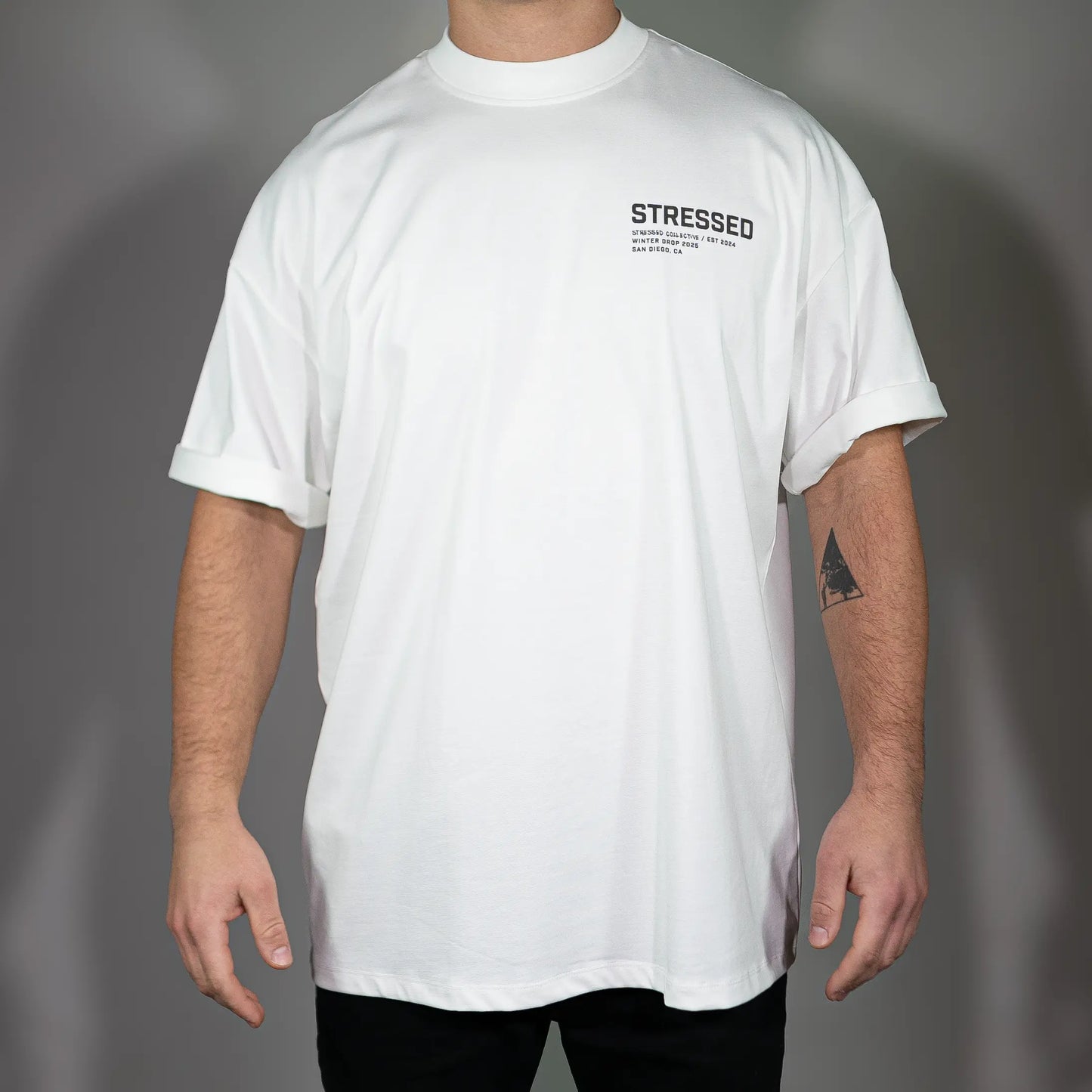 Black Signature Stressed T-Shirt PODpartner
