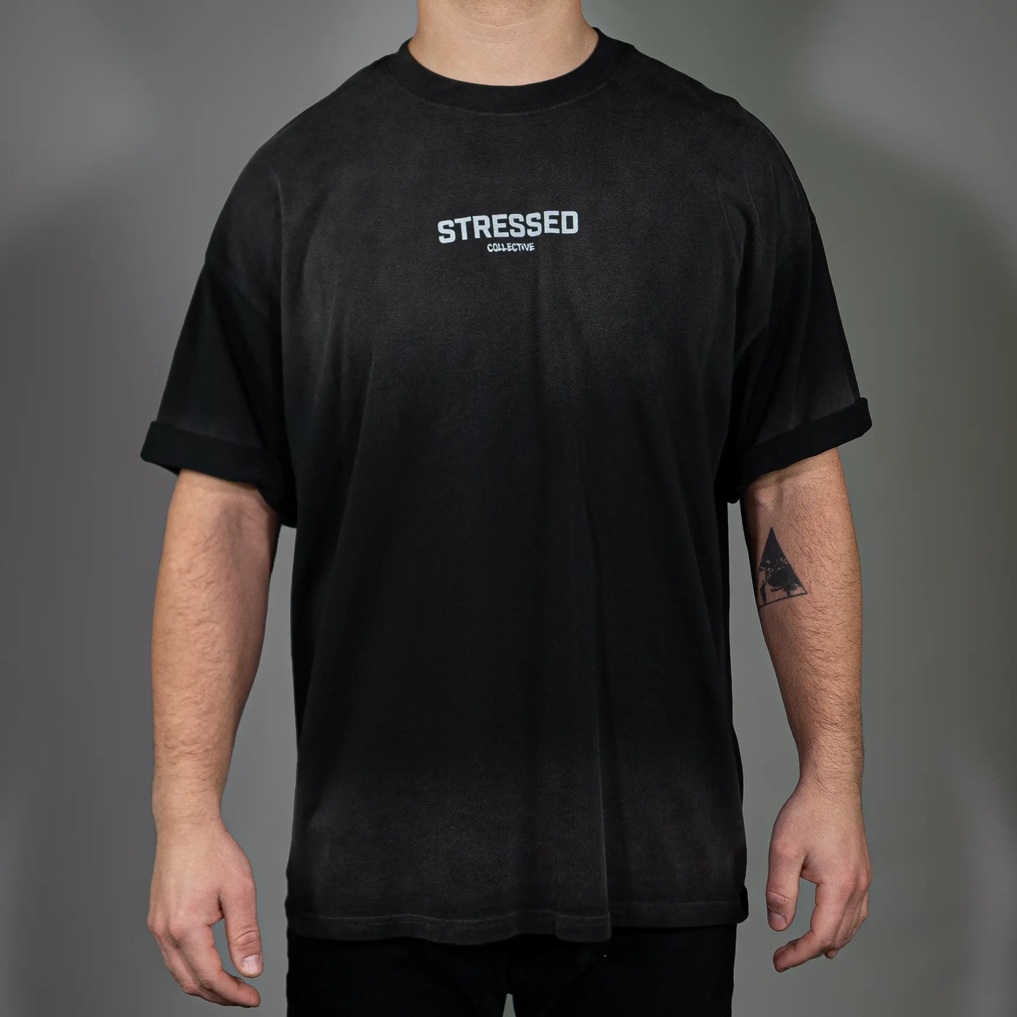 Repeating Stressed Face Faded T-Shirt PODpartner