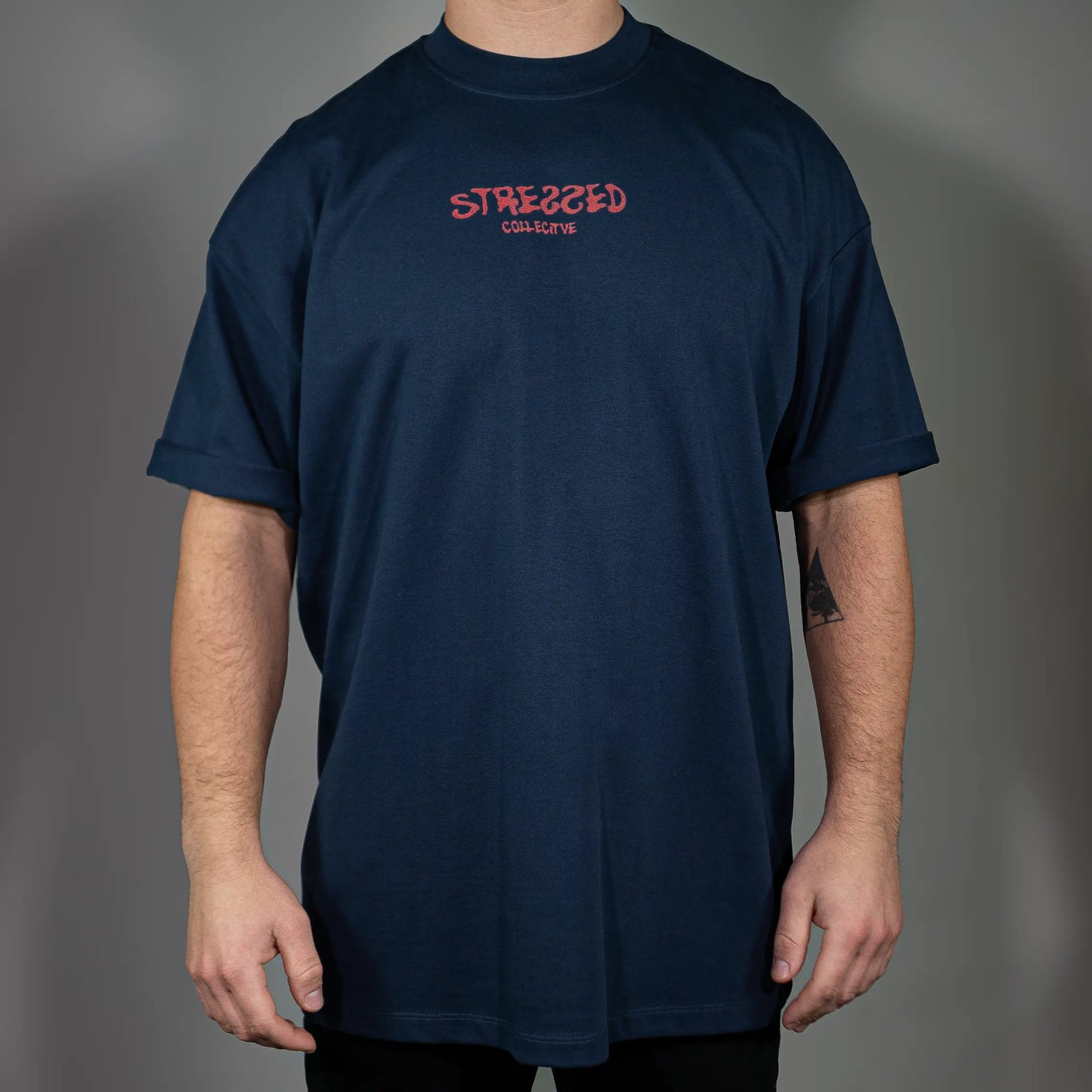 Red Repeating Distressed T-Shirt PODpartner