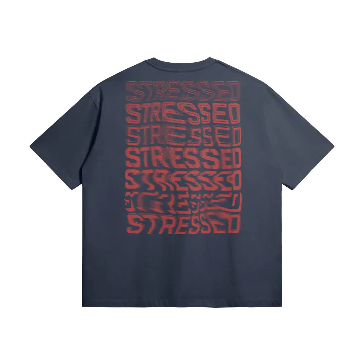 Red Repeating Distressed T-Shirt PODpartner