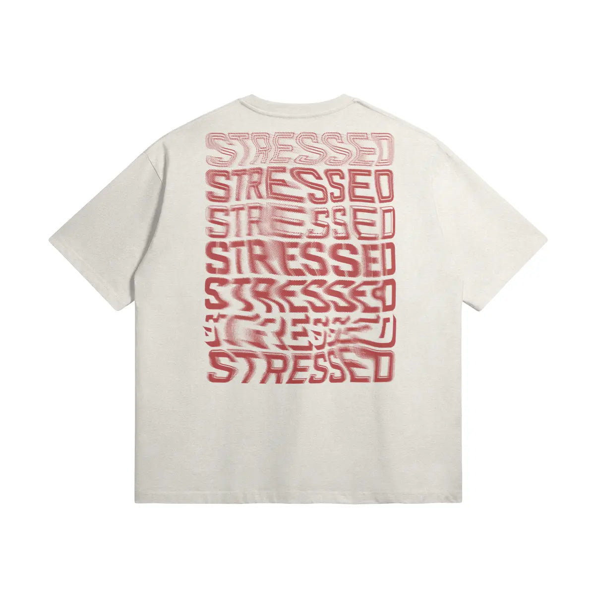 Red Repeating Distressed T-Shirt PODpartner