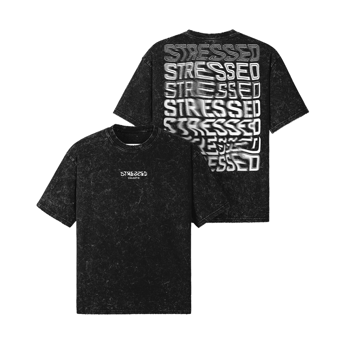 Repeating Stressed Snow Wash T-Shirt