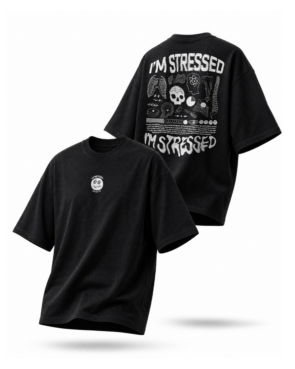 White Circle Face Logo T-Shirt PODpartner