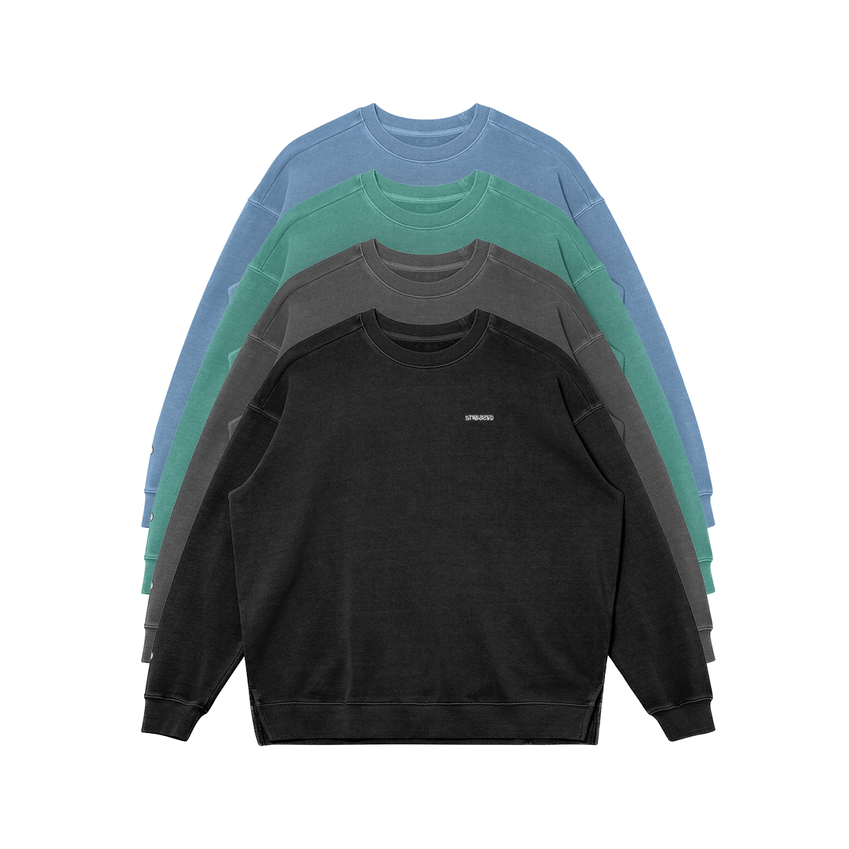 Stitched Box Logo Crew Neck