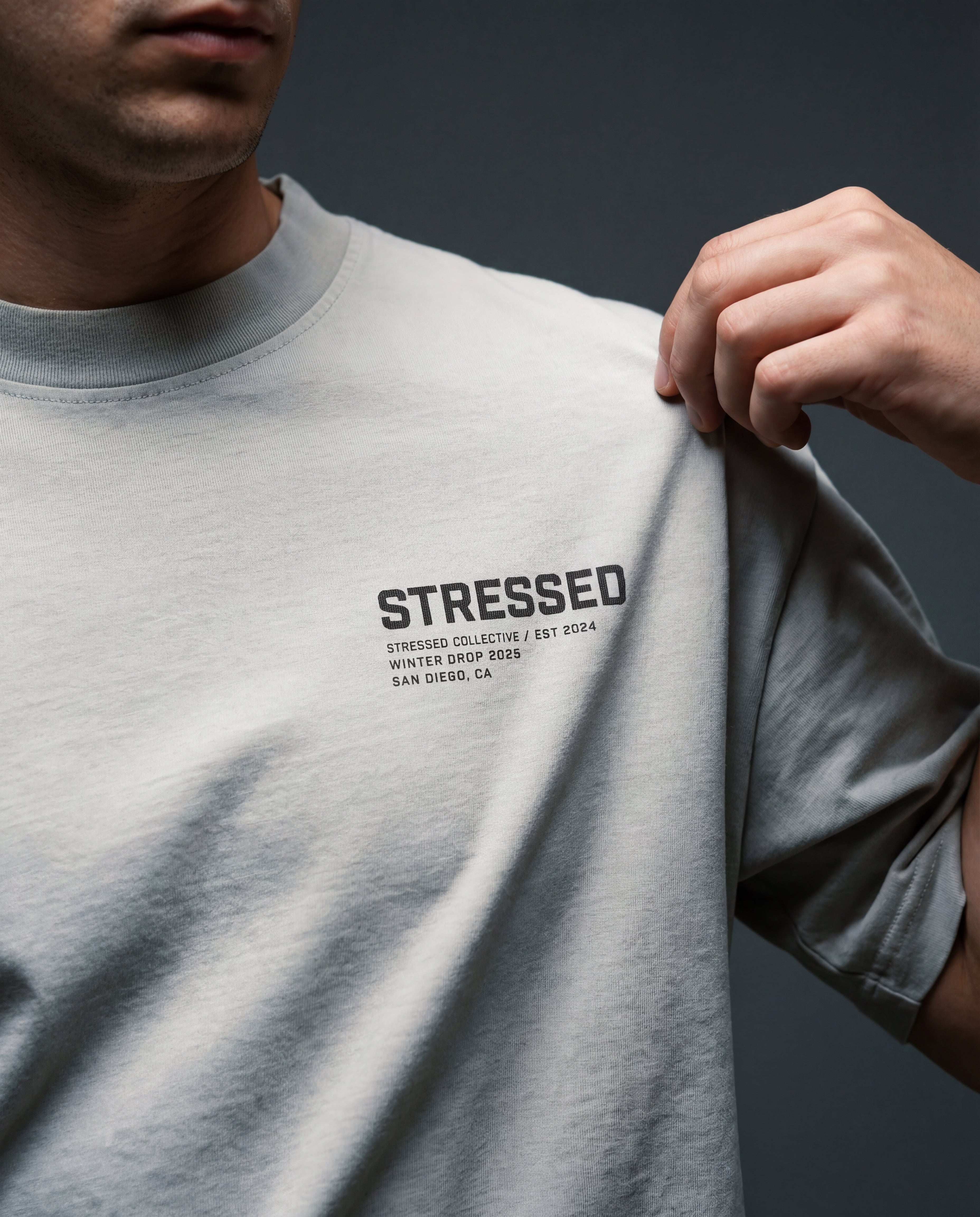 Black Signature Stressed T-Shirt