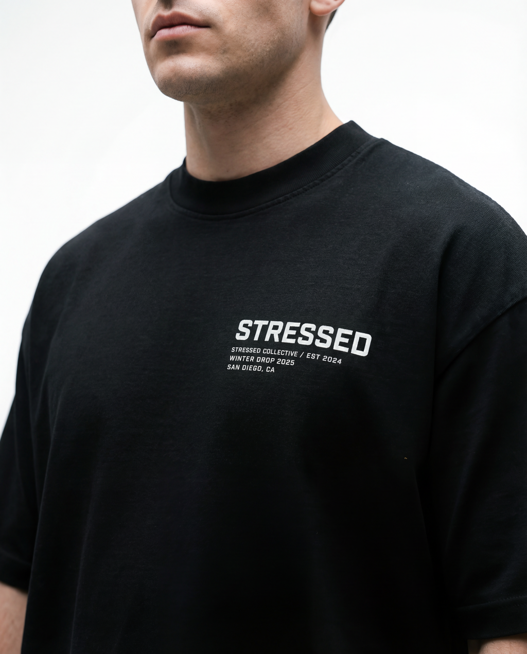 White Signature Stressed T-Shirt