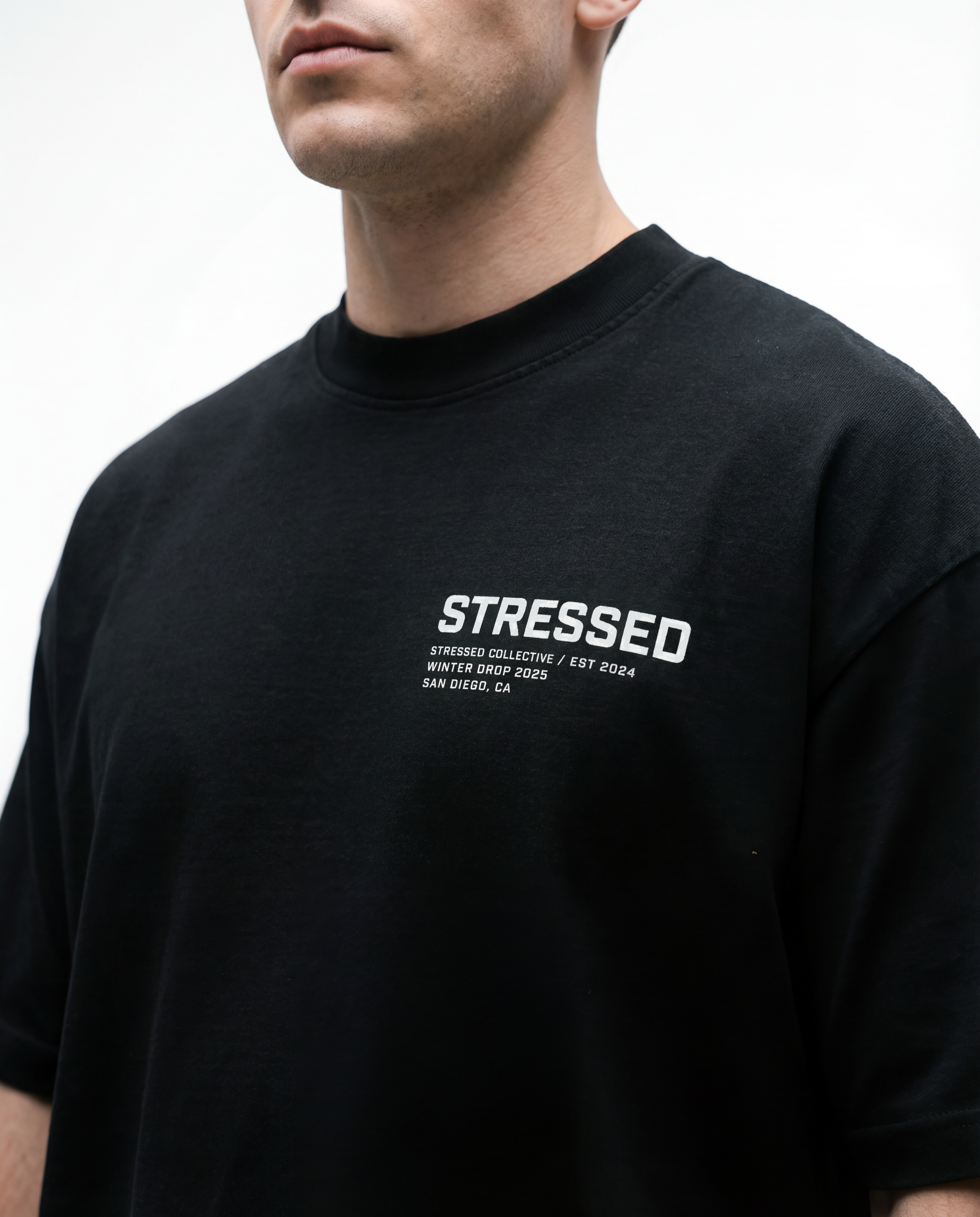 White Signature Stressed T-Shirt