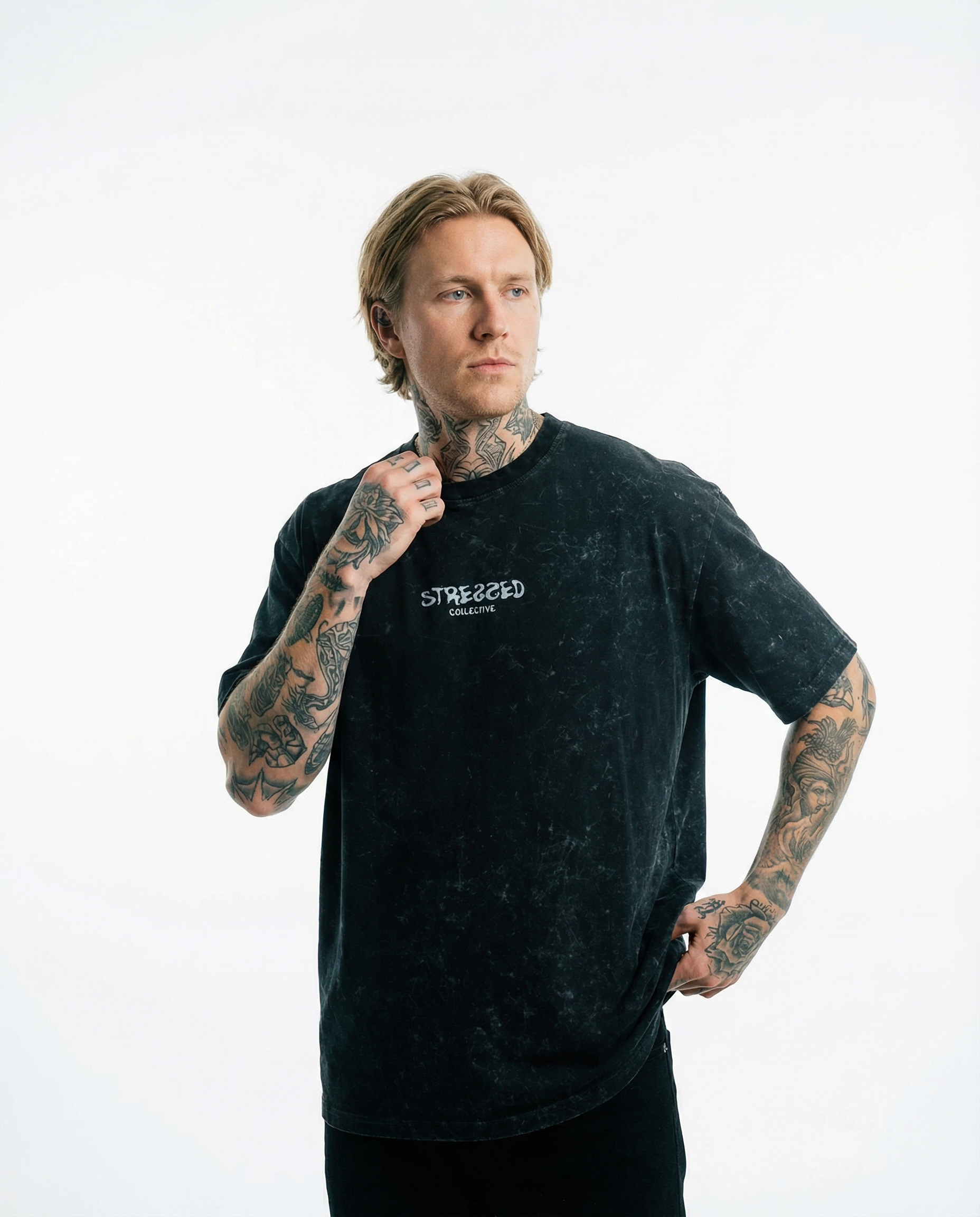 Repeating Stressed Snow Wash T-Shirt