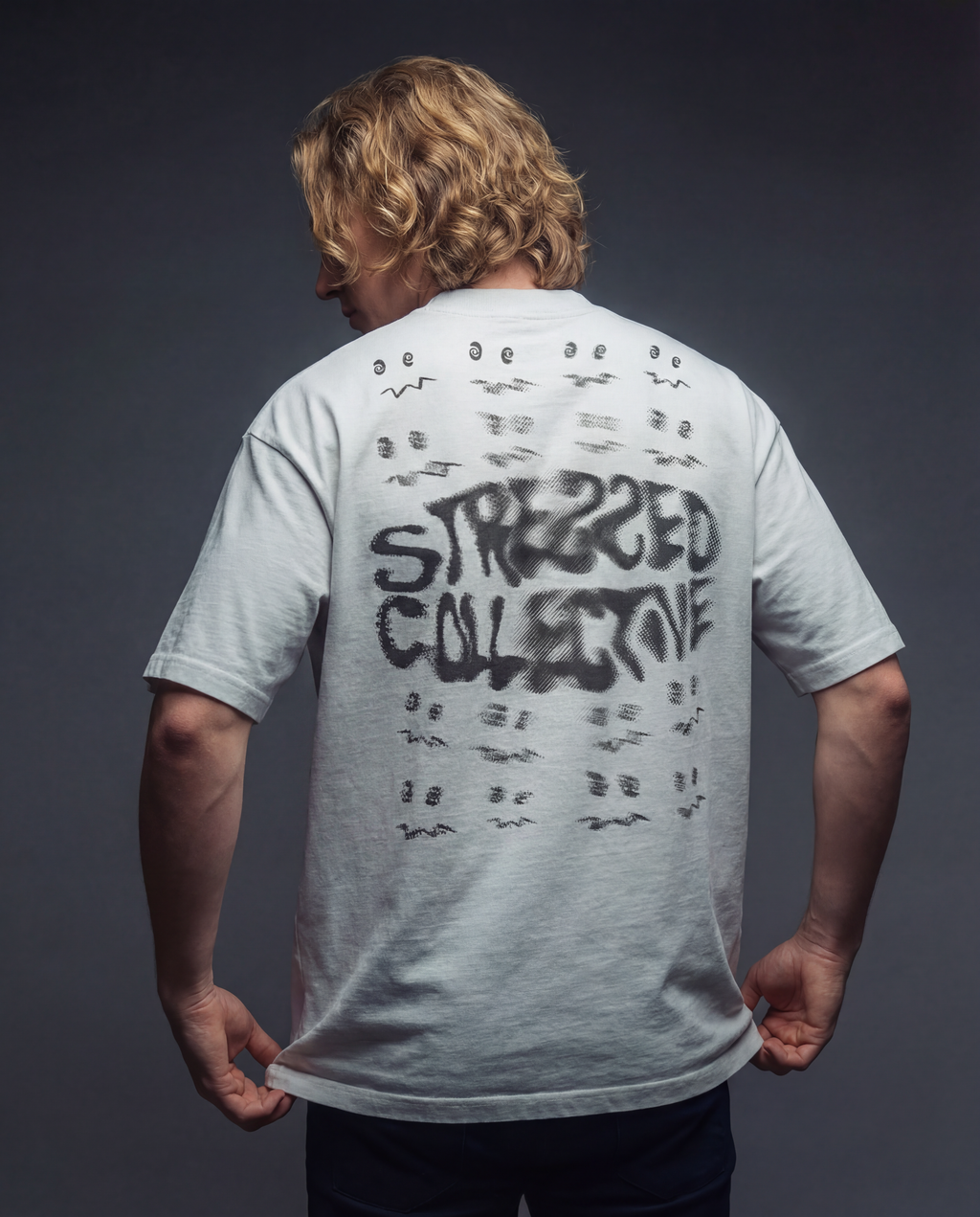 Repeating Stressed Face T-Shirt