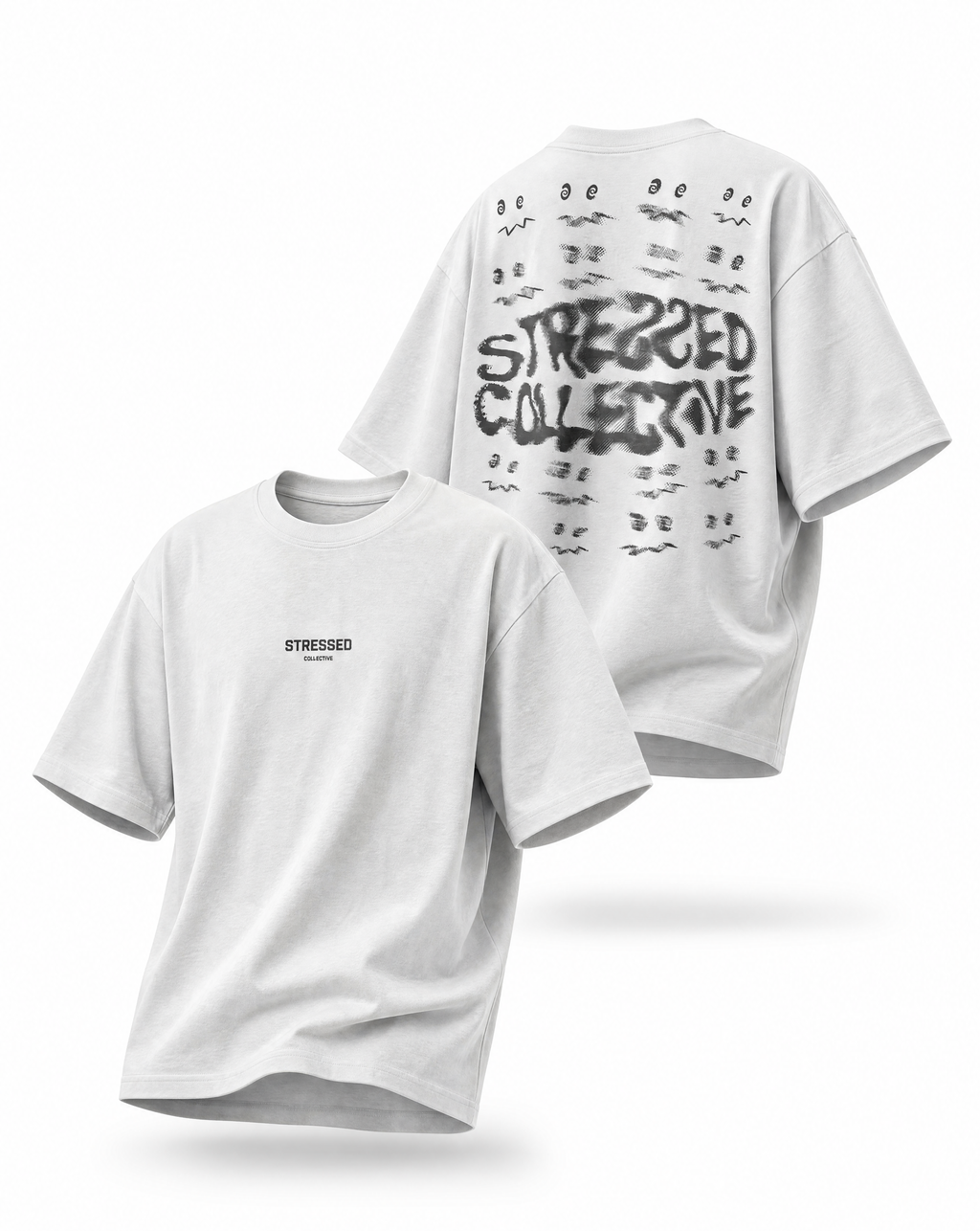 Repeating Stressed Face T-Shirt PODpartner