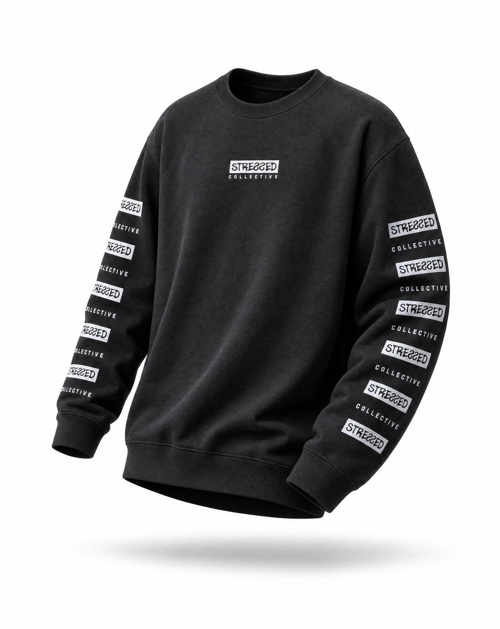 Embroided Repeating Box Crew Neck PODpartner