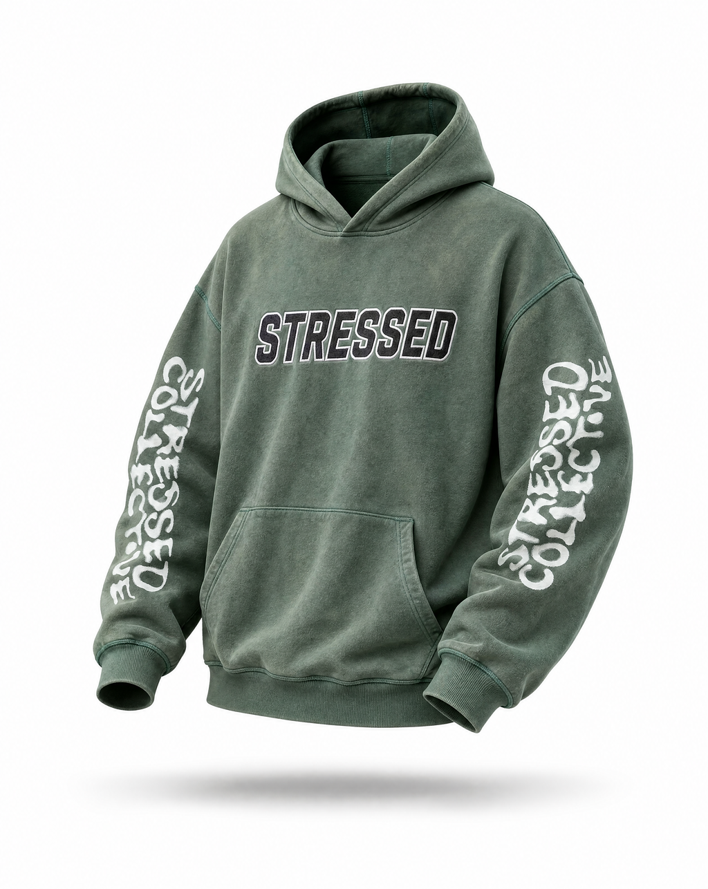 Sun Faded Stitched College Hoodie PODpartner