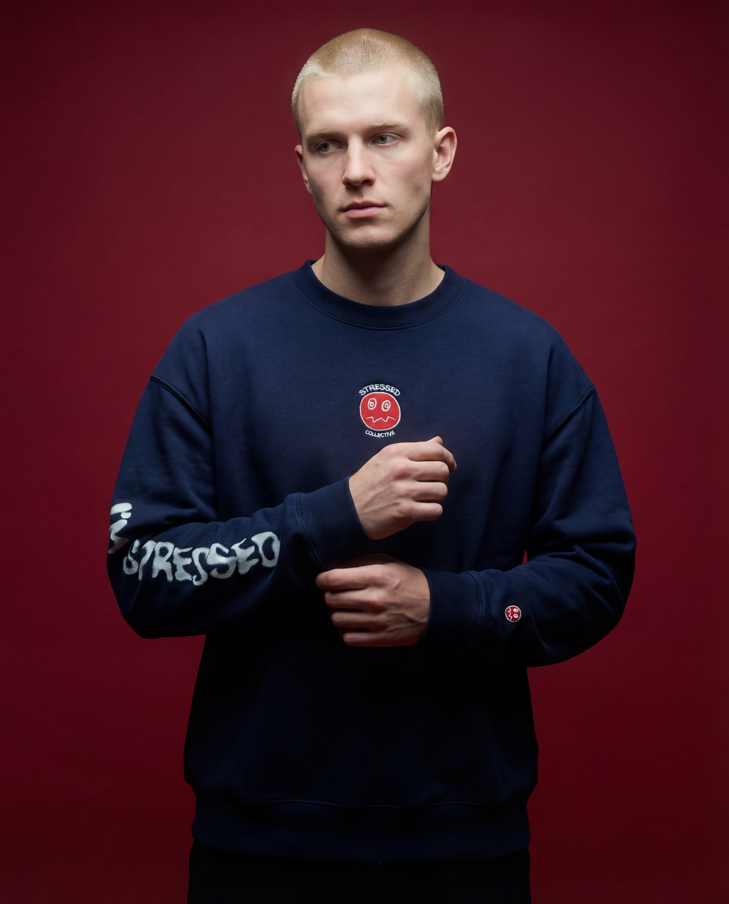 Red Face Embroided Sweatshirt