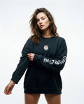 Embroided White Face Crew Neck