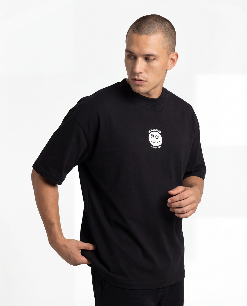 White Circle Face Logo T-Shirt