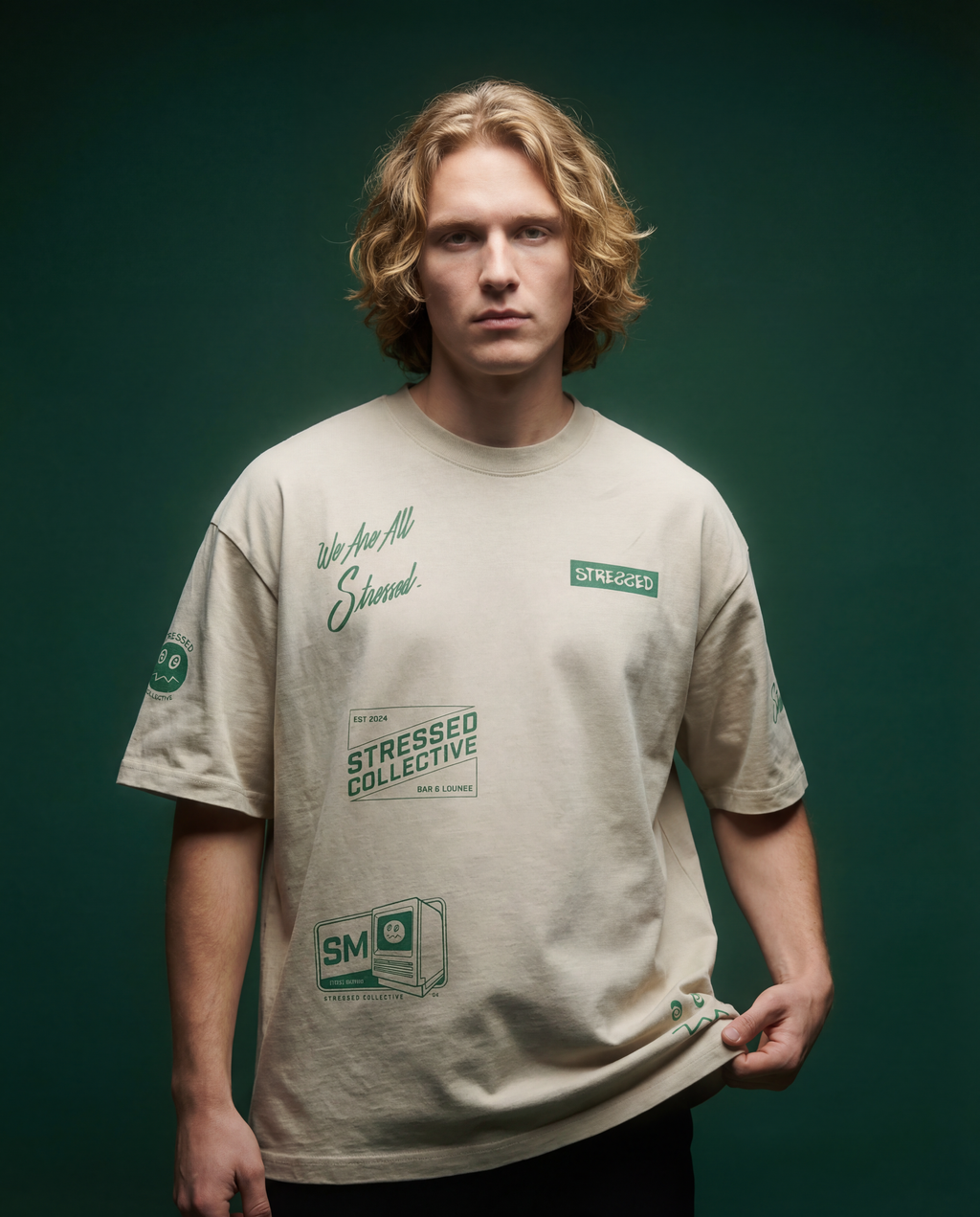 Stamped Green T-Shirt