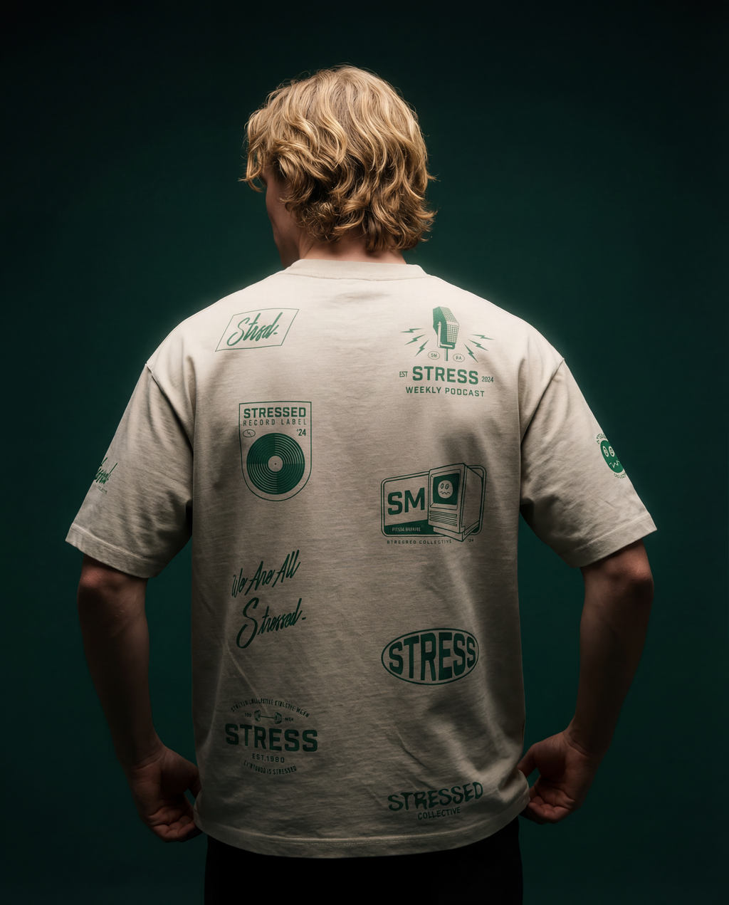 Stamped Green T-Shirt