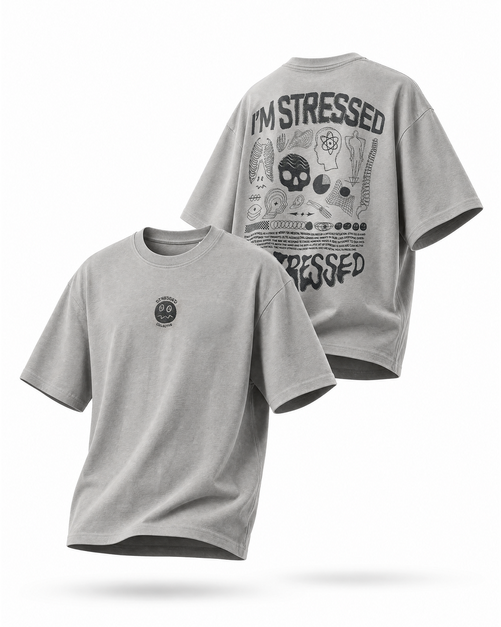 Black Circle Face Logo T-Shirt PODpartner