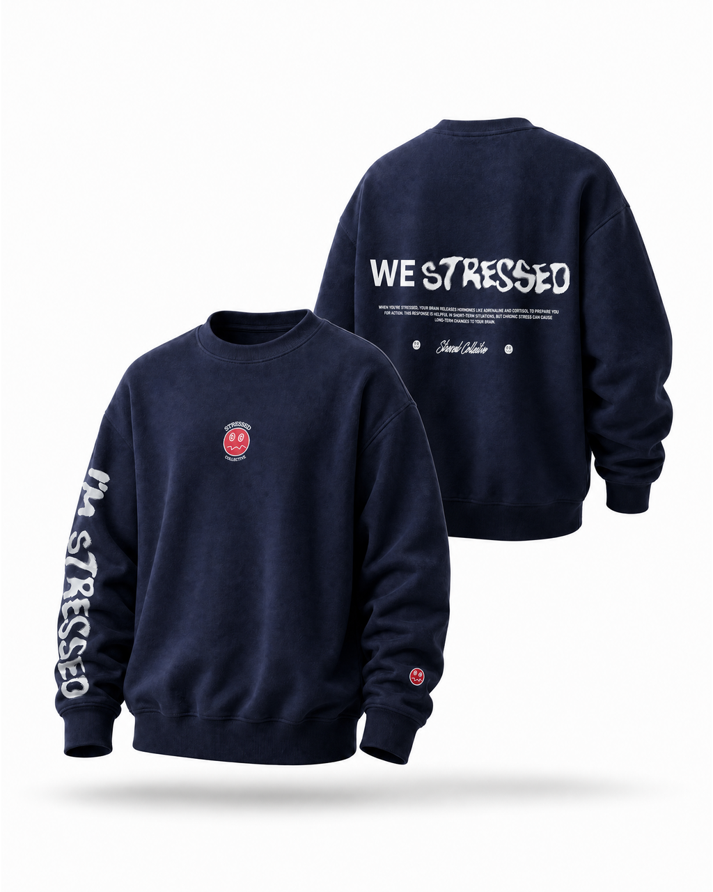 Red Face Embroided Sweatshirt PODpartner