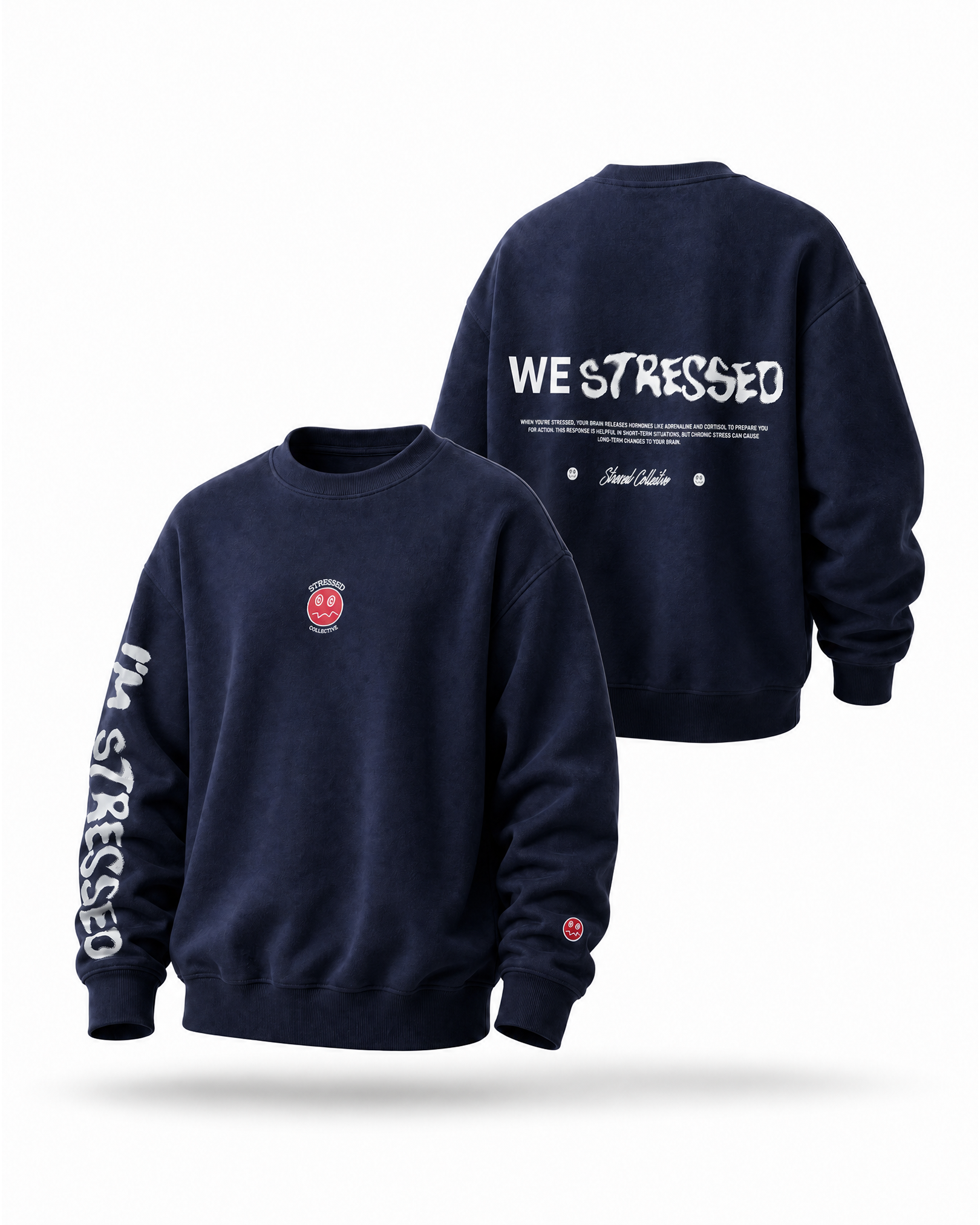 Red Face Embroided Sweatshirt PODpartner