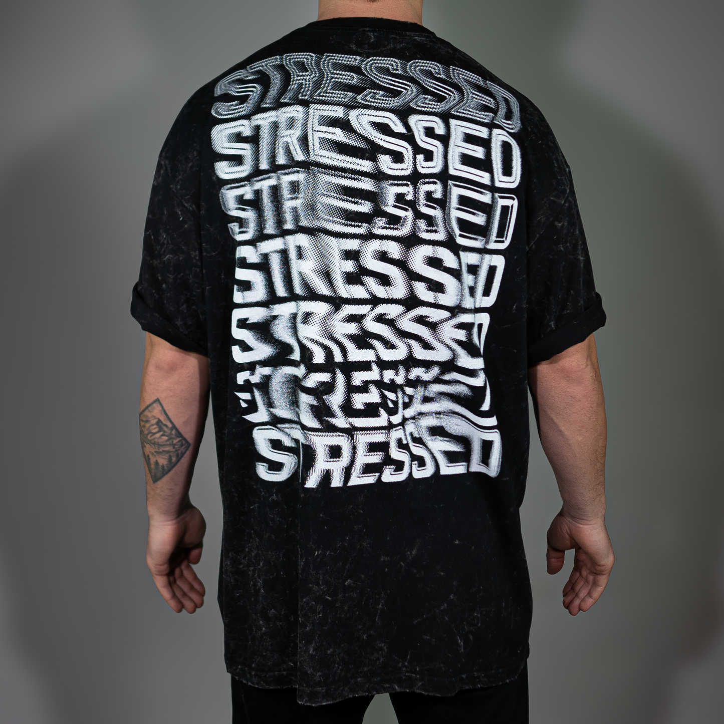 Repeating Stressed Snow Wash T-Shirt