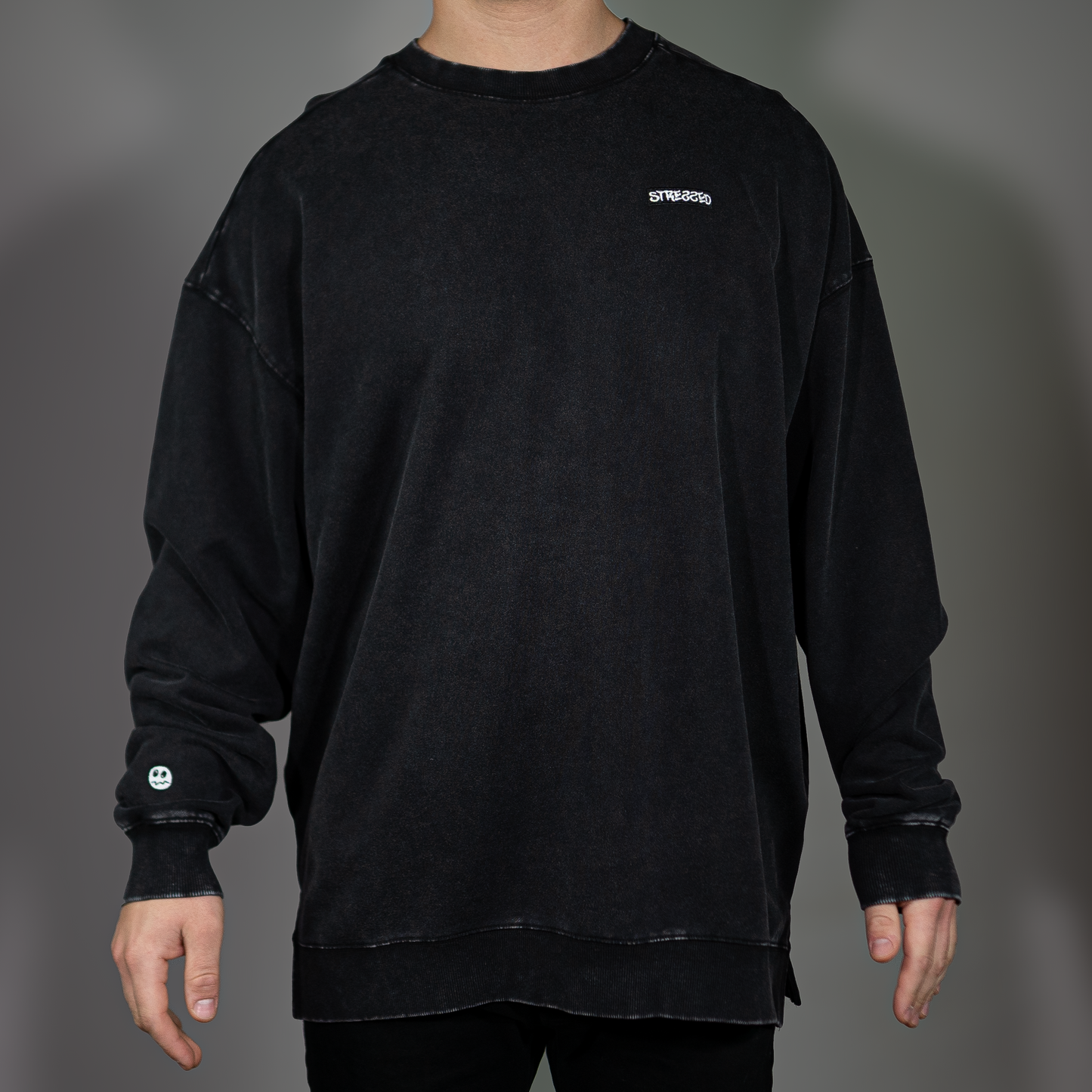 Stitched Box Logo Crew Neck