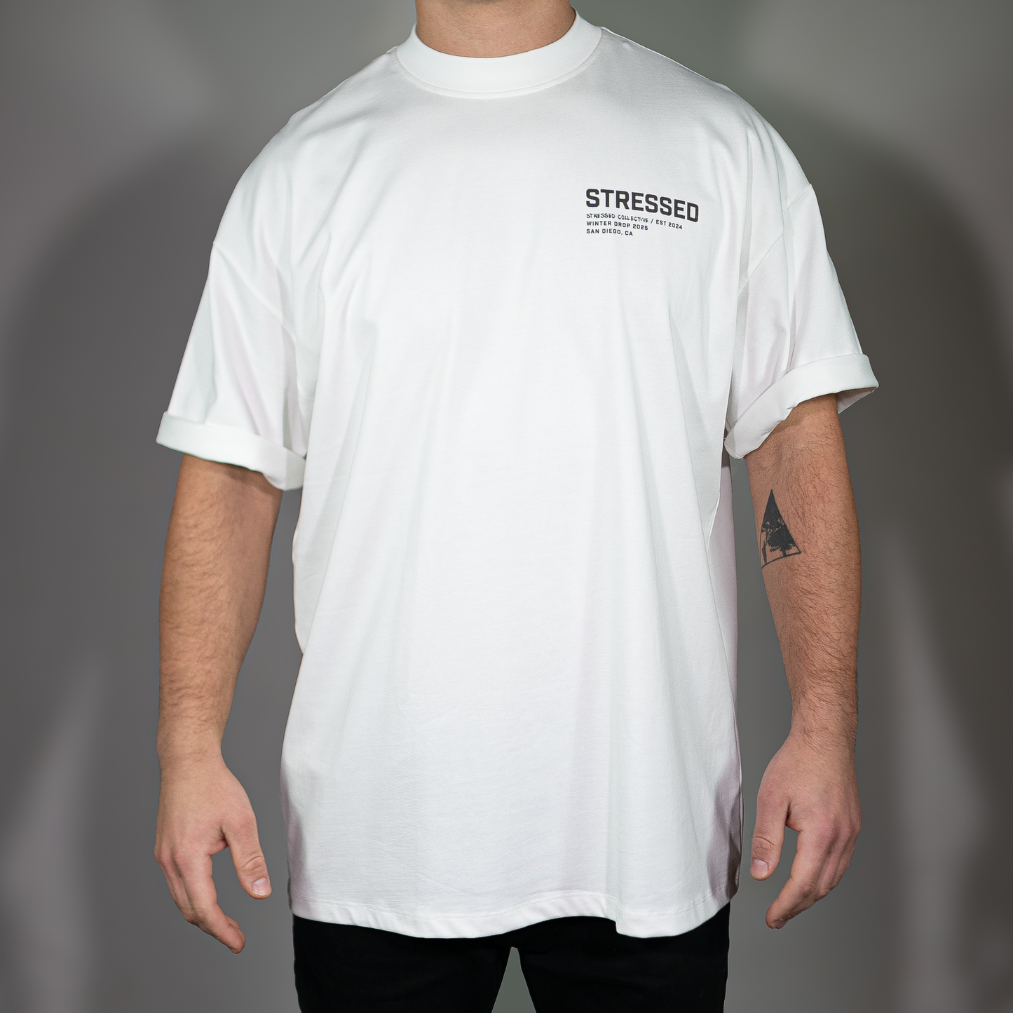 Black Signature Stressed T-Shirt