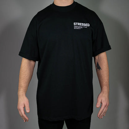 White Signature Stressed T-Shirt PODpartner