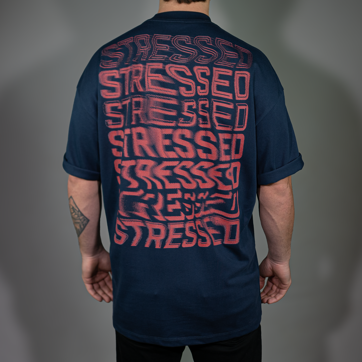 Red Repeating Distressed T-Shirt