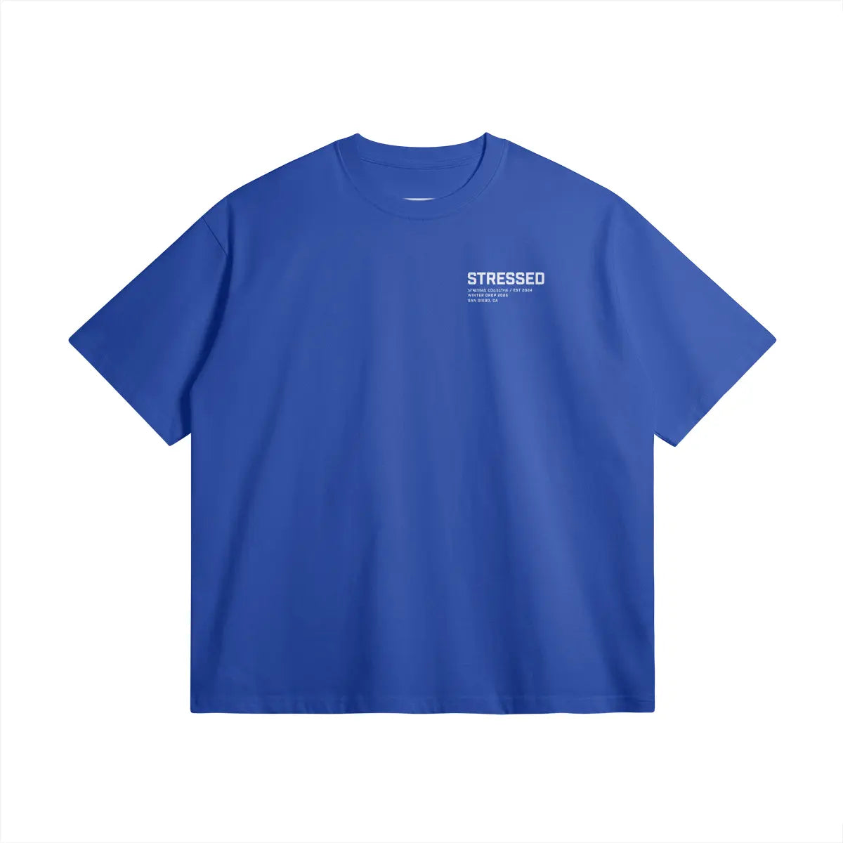White Signature Stressed T-Shirt PODpartner