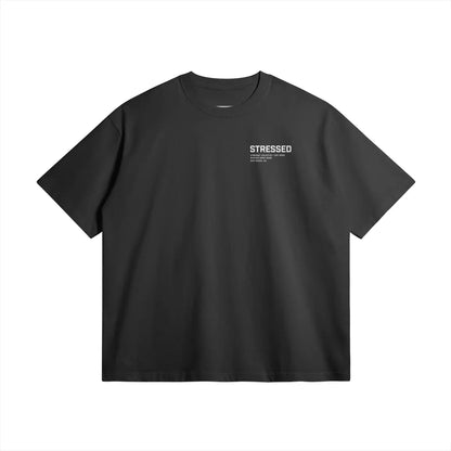 White Signature Stressed T-Shirt PODpartner