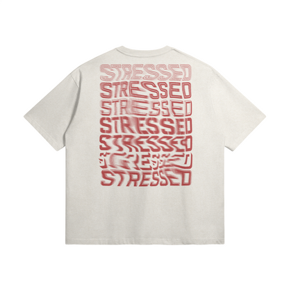 Red Repeating Distressed T-Shirt